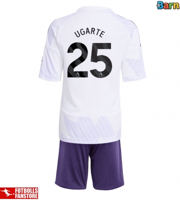 Manchester United Manuel Ugarte #25 Bortatröja Barn 2025-26 Kortärmad (+ Korta byxor)